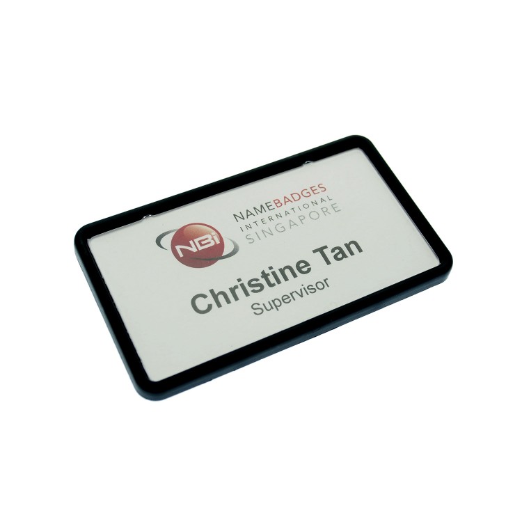 Name Badge Clip Card 8129 With Magnet 75x40mm
