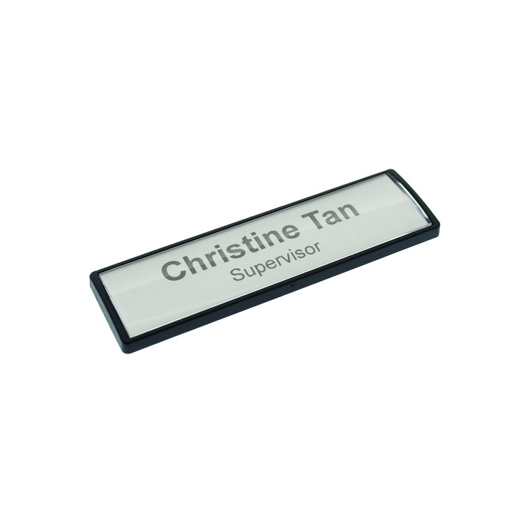 Name Badge Clip Card 8132 With Magnet Set of 10pcs , 67x17mm
