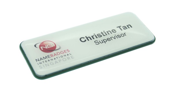 Best Prestige Name Badge With Dark Green Border - Name Badges 